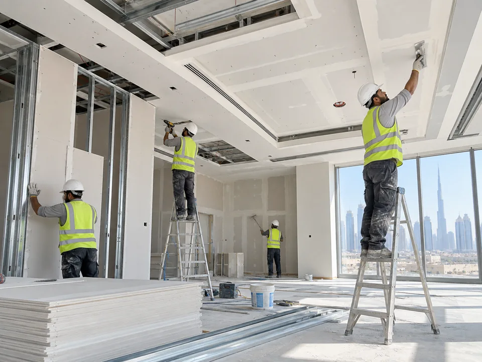 Gypsum work